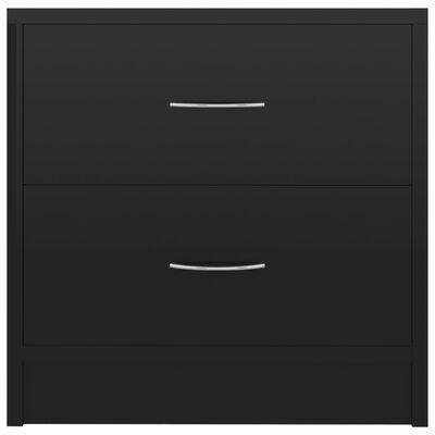 vidaXL Tables de chevet 2 pcs Noir brillant 40 x 30 x 40 cm Aggloméré