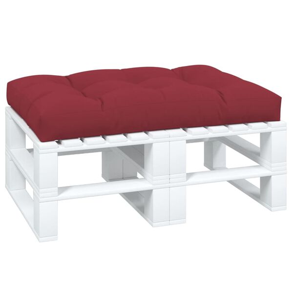 vidaXL Coussin de palette rouge bordeaux 120x80x12 cm tissu