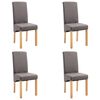 vidaXL Chaises &agrave; manger lot de 4 taupe tissu