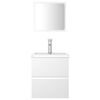 vidaXL Ensemble de meubles de salle de bain Blanc Agglom&eacute;r&eacute;