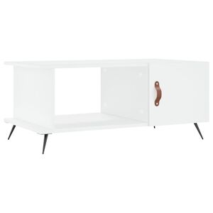 vidaXL Table basse blanc 90x50x40 cm bois d'ing&eacute;nierie