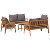vidaXL Ensemble bistrot 5 pc Marron Bois d'Acacia Massif