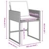 vidaXL Ensemble de salle &agrave; manger pour jardin 5 pcs Gris clair