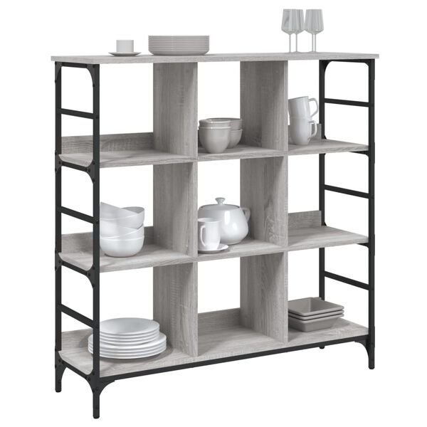 vidaXL Buffet sonoma gris 102x32x103,5 cm bois d'ing&eacute;nierie