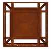 vidaXL Foyer de chemin&eacute;e Marron 80 x 80 x 30 cm Acier patin&eacute;