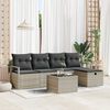 vidaXL Ensemble de canap&eacute; de jardin 6 pcs Gris clair Poly rotin