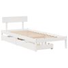 vidaXL Cadre de lit sans matelas blanc 90x190 cm bois de pin massif