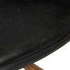 vidaXL Chaise &agrave; bascule Noir Cuir v&eacute;ritable