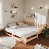 vidaXL Lit coulissant sans matelas 2x(90x200) cm Bois de pin massif