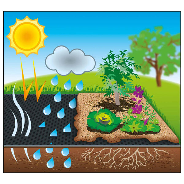 Nature Film de couverture de sol 1 x 20 m Noir 6030220