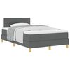 vidaXL Lit &agrave; ressorts avec matelas Gris fonc&eacute; 120 x 200 cm tissu