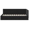 vidaXL Cadre de lit d'angle Noir 100 cm x 200 cm Velours