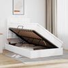 vidaXL Lit avec rangement et LED Blanc 120 x 190 cm Simili cuir
