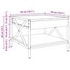 vidaXL Table basse avec LED infini noir 50x50x38 cm