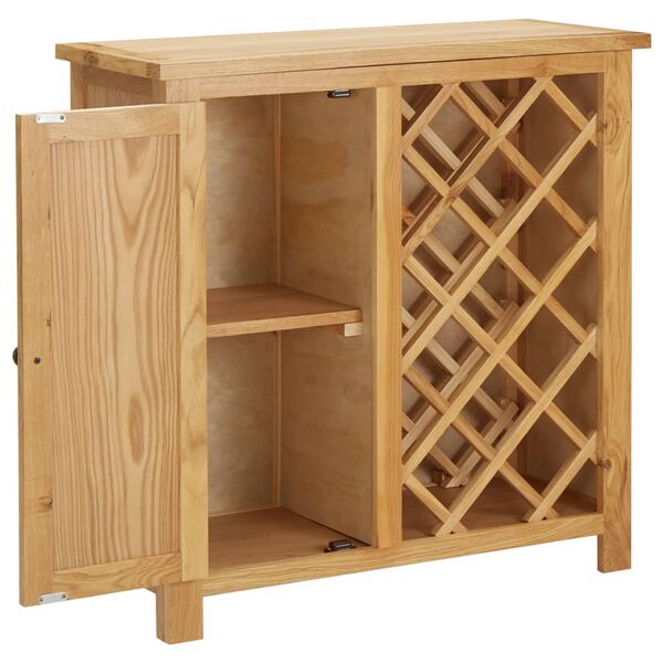 vidaXL Casier &agrave; bouteilles 11 bouteilles 80x32x80cm Bois de ch&ecirc;ne
