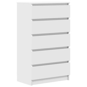 vidaXL Commode Blanc 60x36x103 cm Bois d'ing&eacute;nierie
