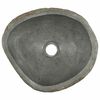 vidaXL Lavabo Gris clair (38-45) x (30-35) x 15 cm Pierre de Rivi&egrave;re