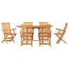 vidaXL Ensemble de salle &agrave; manger pour jardin 7 pcs Marron