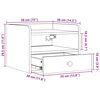 vidaXL Table de chevet avec tiroir 2 pcs Brun cire 38 x 36 x 29,5 cm