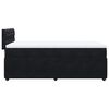 vidaXL Sommier &agrave; lattes de lit avec matelas Noir 90x200 cm Velours