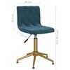 vidaXL Chaises pivotantes &agrave; manger lot de 2 bleu velours