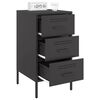 vidaXL Table de chevet noir 36x39x68 cm acier