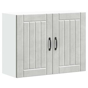 vidaXL Armoire murale de cuisine Lucca gris b&eacute;ton bois ing&eacute;nierie