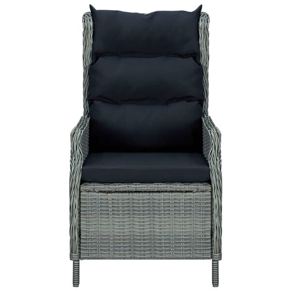 vidaXL Ensemble &agrave; manger de jardin 5 pcs Gris clair