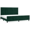vidaXL Cadre de lit sans matelas vert fonc&eacute; 200x200 cm velours