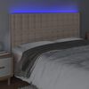 vidaXL T&ecirc;te de lit &agrave; LED Cappuccino 200x5x118/128 cm Similicuir