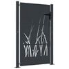 vidaXL Portail de jardin Anthracite 100x150 cm Acier Design Herbe