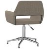 vidaXL Chaises pivotantes &agrave; manger lot de 6 taupe tissu