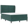 vidaXL Lit &agrave; ressorts avec matelas Vert fonc&eacute; 200 x 140 cm Polyester