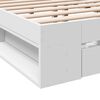vidaXL Cadre de lit avec tiroirs sans matelas blanc 180x200 cm