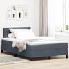 vidaXL Lit &agrave; ressort LED avec matelas Gris fonc&eacute; 120 x 190 cm Velours