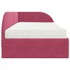 vidaXL Cadre de lit d'angle avec matelas 2 pcs Vert Velours