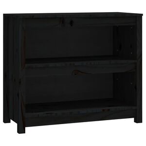 vidaXL Biblioth&egrave;que Noir 80x35x68 cm Bois de pin massif
