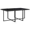 vidaXL Ensemble &agrave; manger d'ext&eacute;rieur 11 pcs avec coussins rotin noir