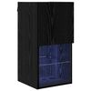 vidaXL Meuble TV mural Ch&ecirc;ne noir 30,5 x 30 x 60 cm Bois d'ing&eacute;nierie