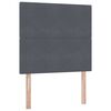 vidaXL Lit avec rangement et LED Gris fonc&eacute; 90 x 200 cm Velours