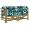 vidaXL Canap&eacute;s d'angle avec coussins 2 pcs bois de pin impr&eacute;gn&eacute;