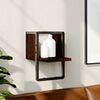 vidaXL &Eacute;tag&egrave;re murale avec barre ch&ecirc;ne marron 20x25x30 cm