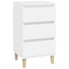 vidaXL Table de chevet blanc 40x35x70 cm bois d&rsquo;ing&eacute;nierie