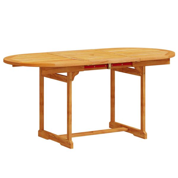 vidaXL Ensemble &agrave; manger de jardin 5pcs bois d'acacia solide textil&egrave;ne