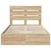 vidaXL Lit de Rangement Ch&ecirc;ne Sonoma 120 x 200 cm Bois d'ing&eacute;nierie