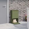 vidaXL Bo&icirc;te de d&eacute;p&ocirc;t de colis Vert olive 44 x 22 x 82 cm Acier