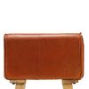 vidaXL Chaises de bar lot de 2 cuir v&eacute;ritable bois de manguier solide