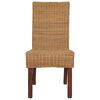 vidaXL Chaises &agrave; manger lot de 4 marron rotin naturel