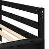 vidaXL Lit mezzanine enfants et tour sans matelas blanc noir 80x200cm