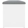 vidaXL Banc de rangement Blanc 102x42x45 cm Bois d'ing&eacute;nierie